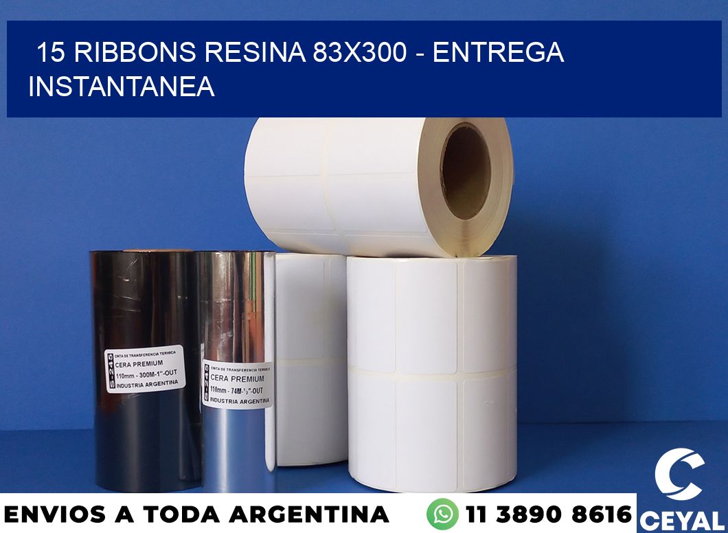 15 Ribbons resina 83×300 – entrega instantanea