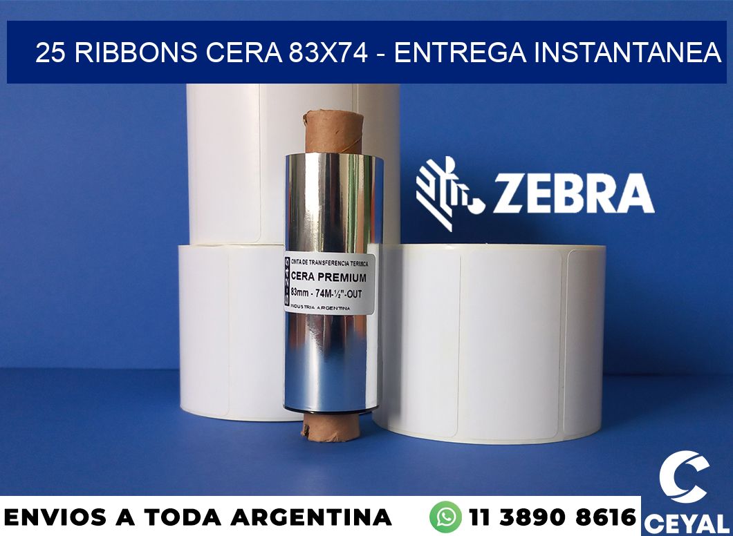 25 Ribbons cera 83x74 - entrega instantanea