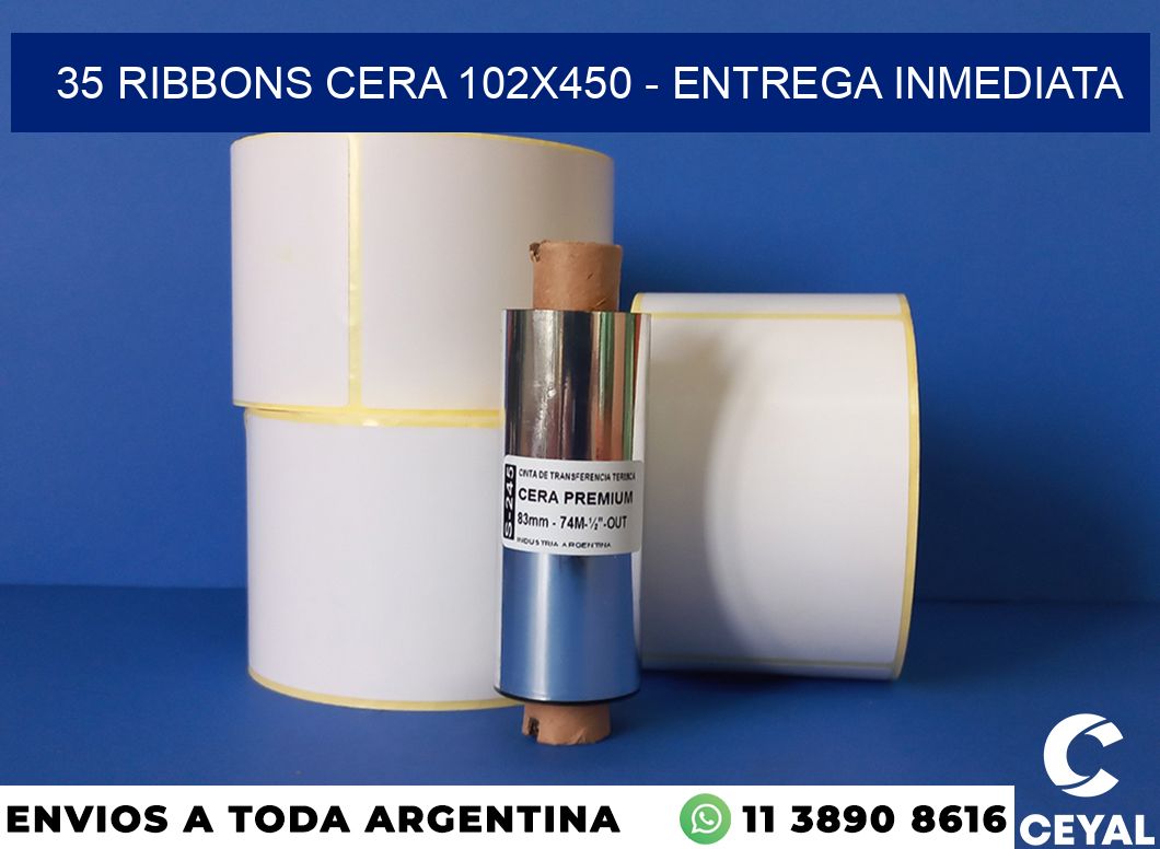 35 Ribbons cera 102×450 – Entrega inmediata