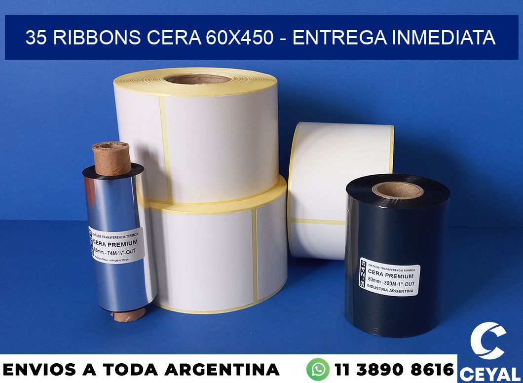 35 Ribbons cera 60×450 – Entrega inmediata