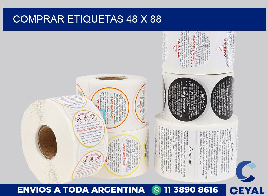 Comprar etiquetas 48 x 88