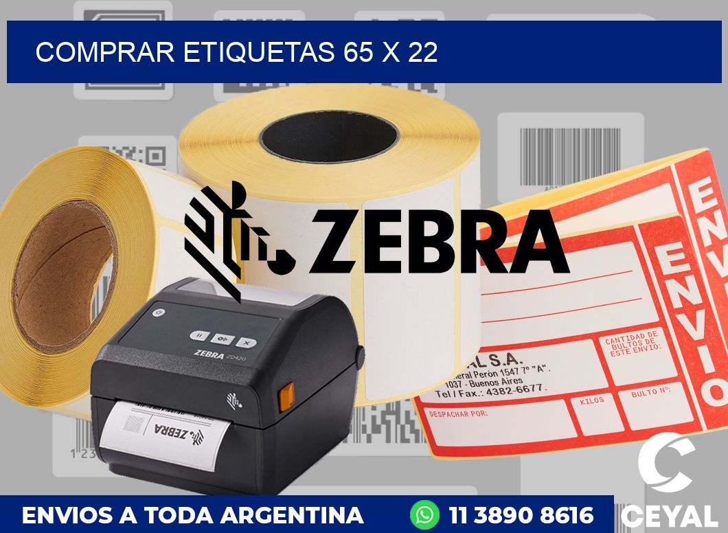 Comprar etiquetas 65 x 22