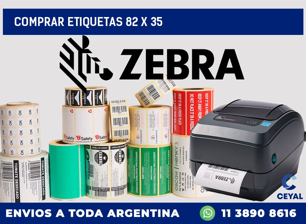 Comprar etiquetas 82 x 35