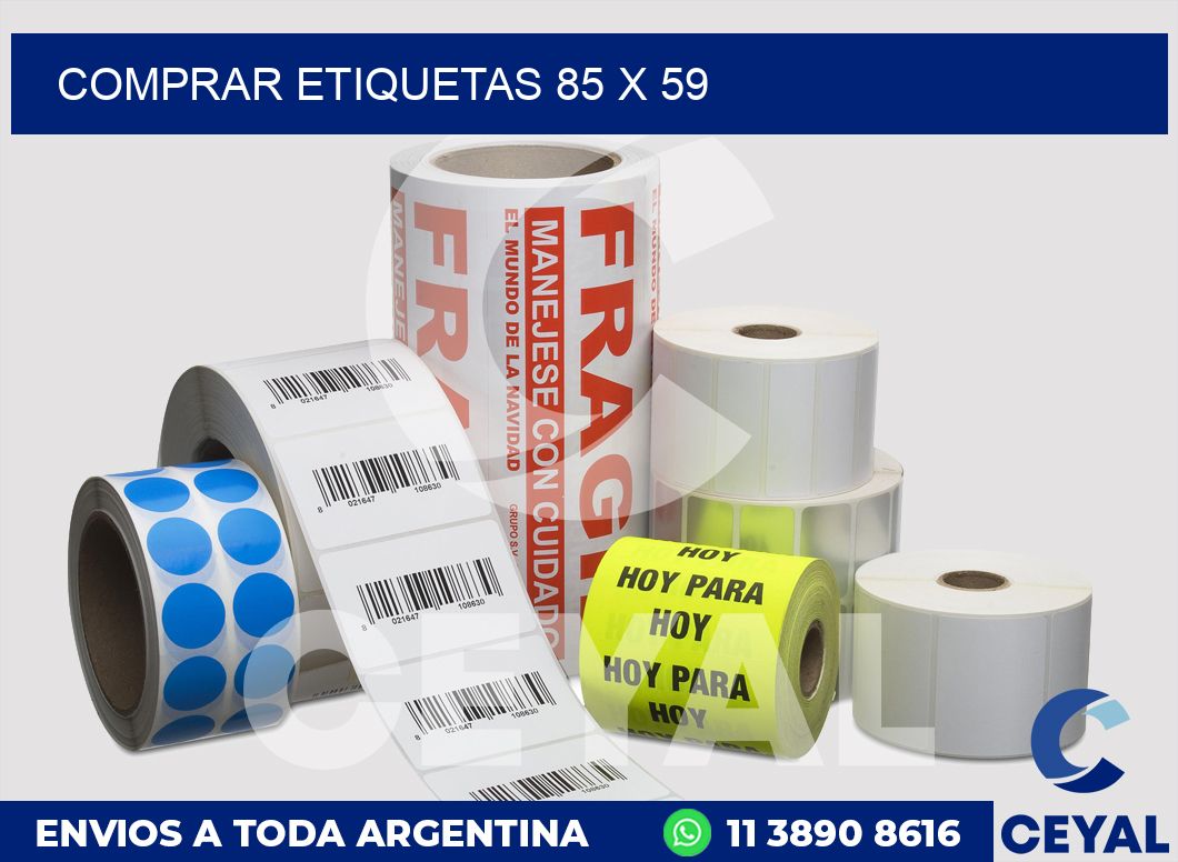 Comprar etiquetas 85 x 59