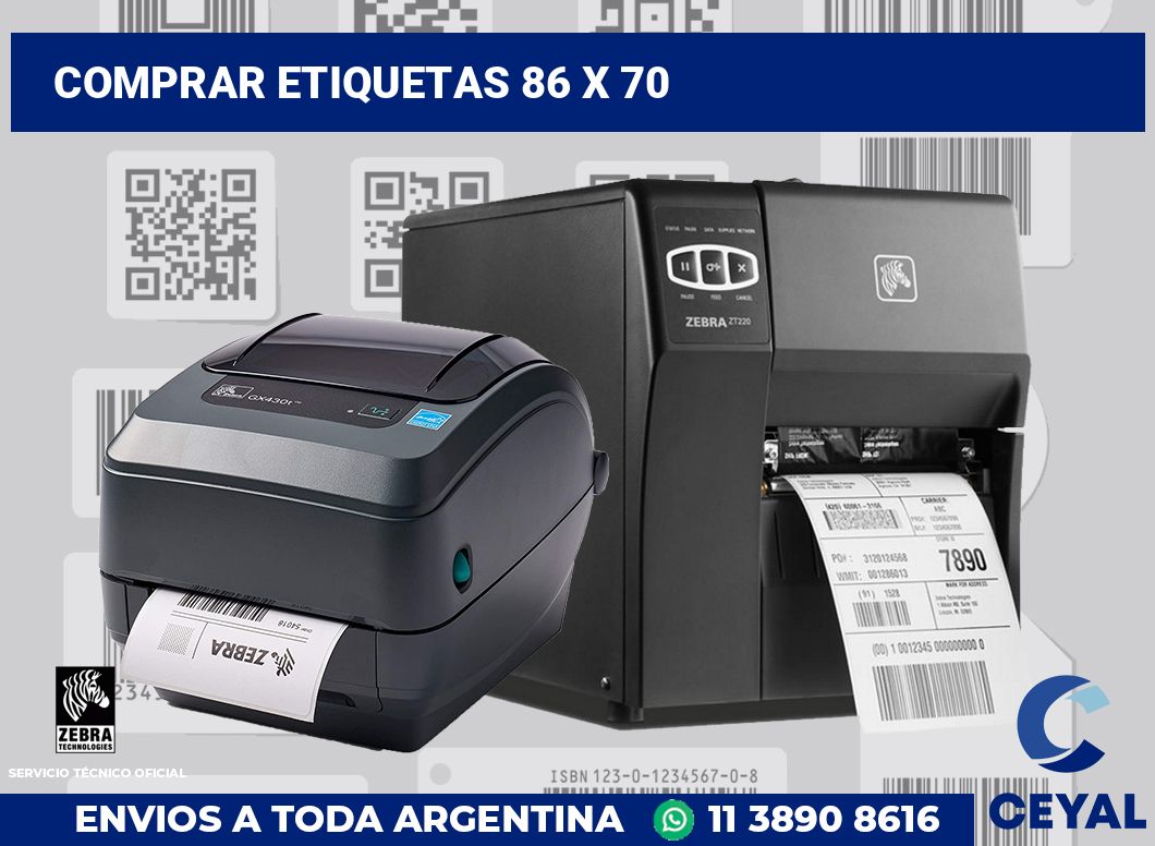 Comprar etiquetas 86 x 70