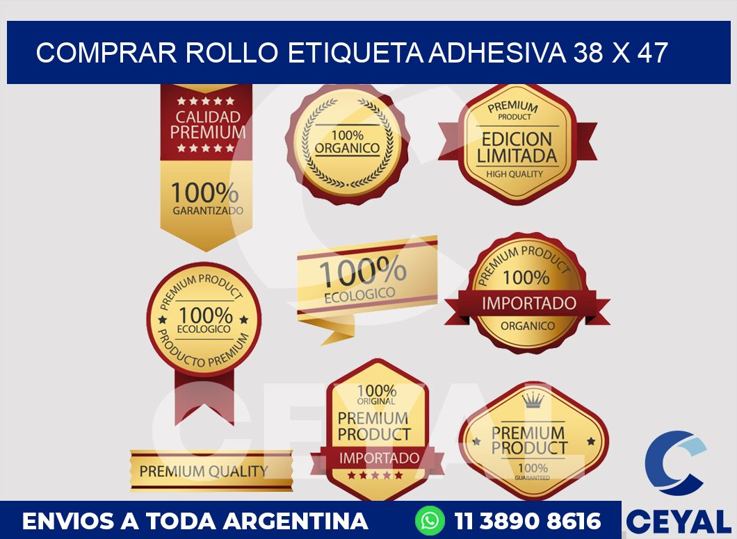 Comprar rollo etiqueta adhesiva 38 x 47