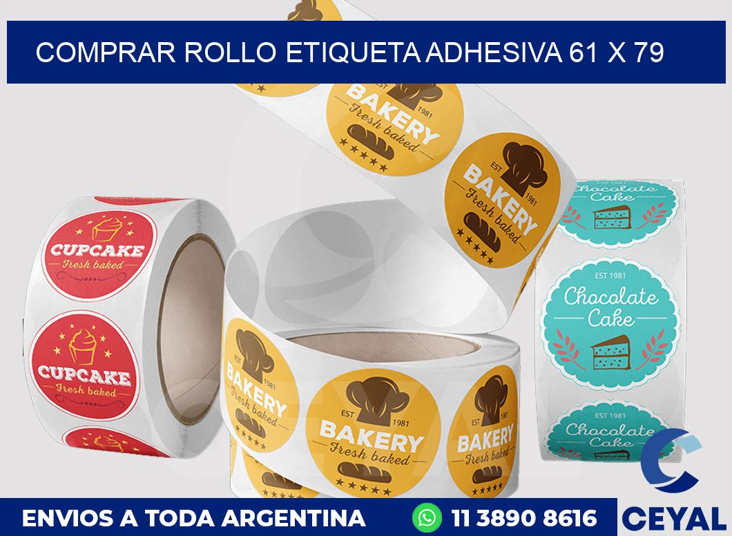 Comprar rollo etiqueta adhesiva 61 x 79