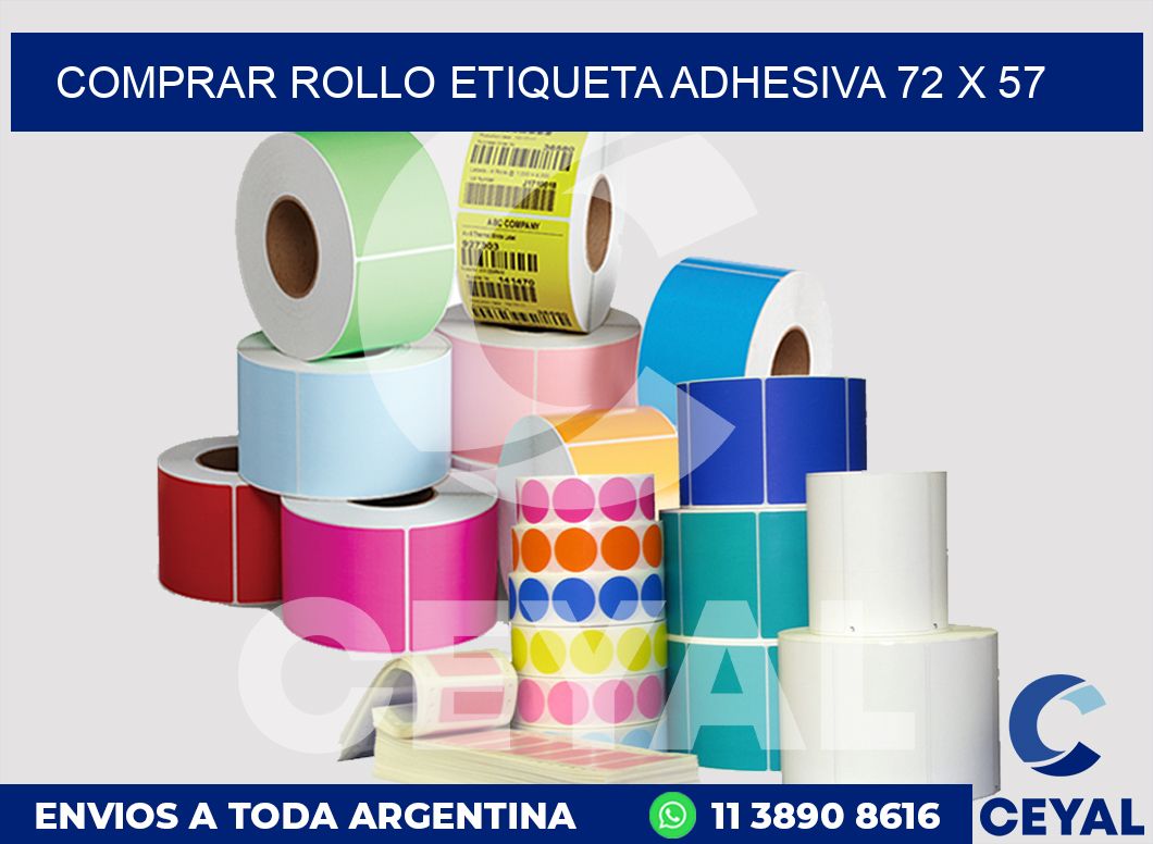 Comprar rollo etiqueta adhesiva 72 x 57