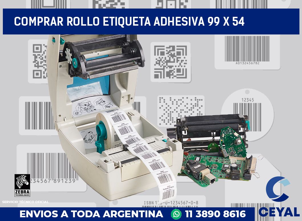 Comprar rollo etiqueta adhesiva 99 x 54