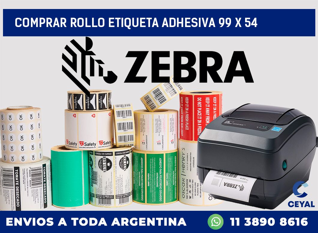 Comprar rollo etiqueta adhesiva 99 x 54