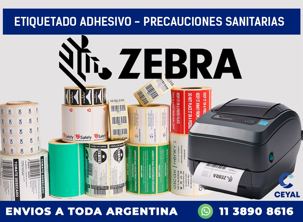 Etiquetado adhesivo – precauciones sanitarias