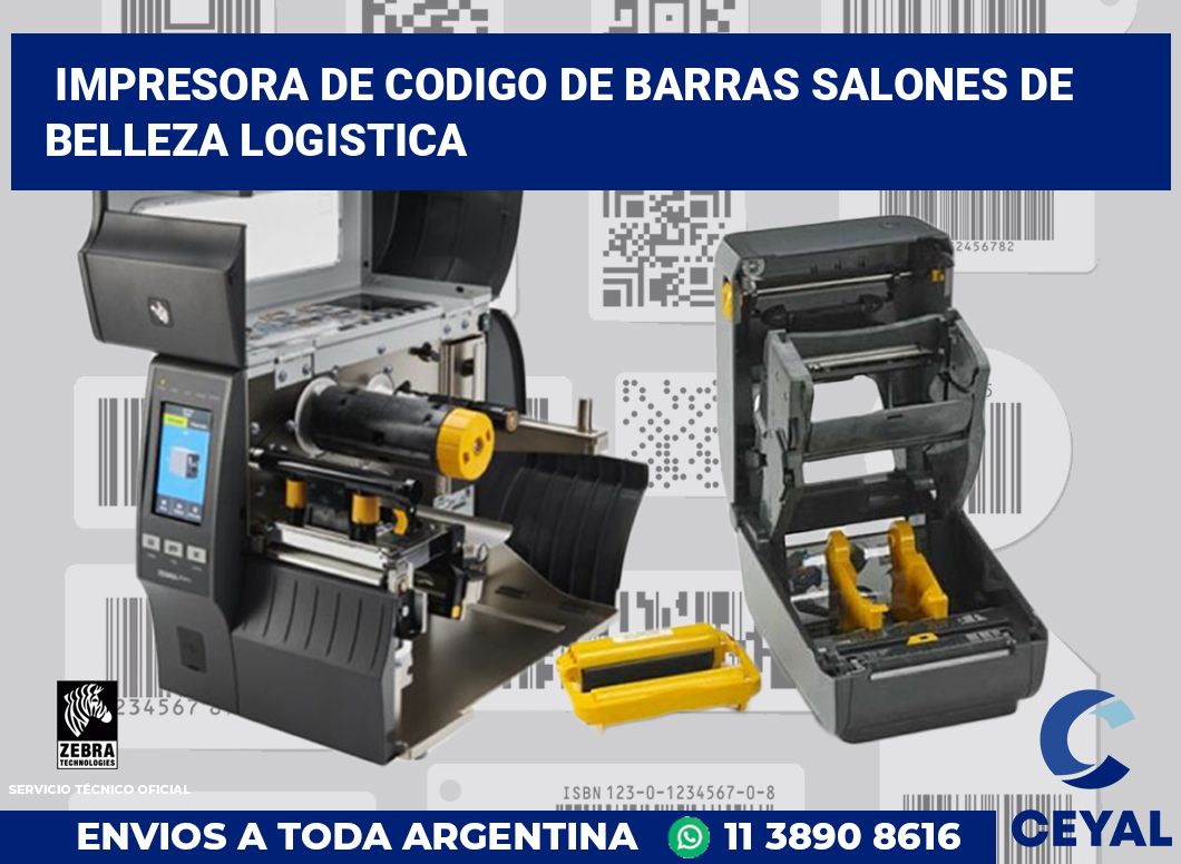 Impresora de codigo de barras Salones de belleza logistica