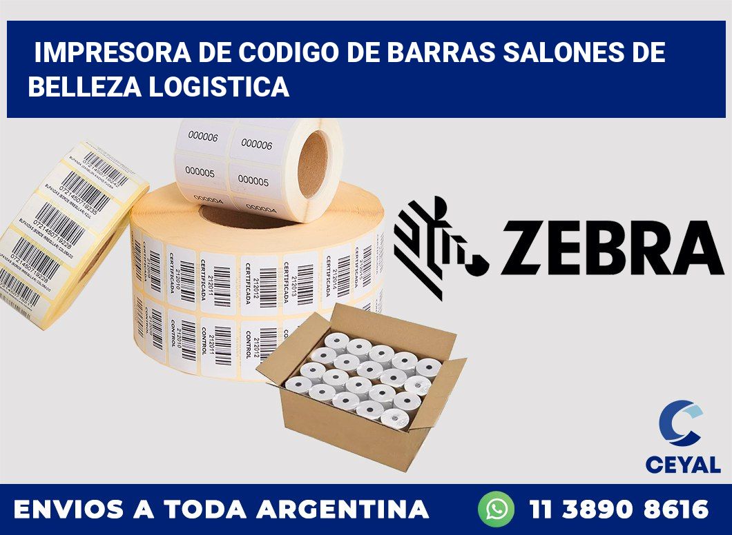 Impresora de codigo de barras Salones de belleza logistica