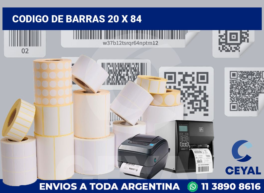 codigo de barras 20 x 84