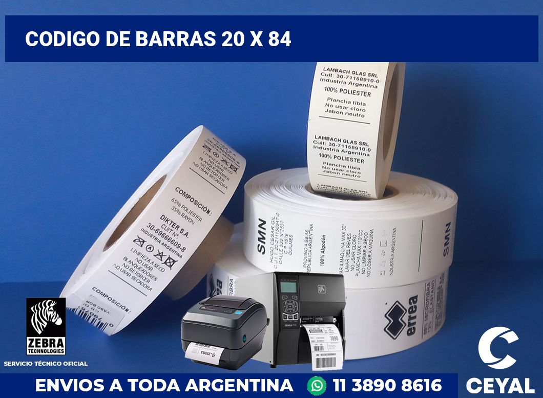 codigo de barras 20 x 84