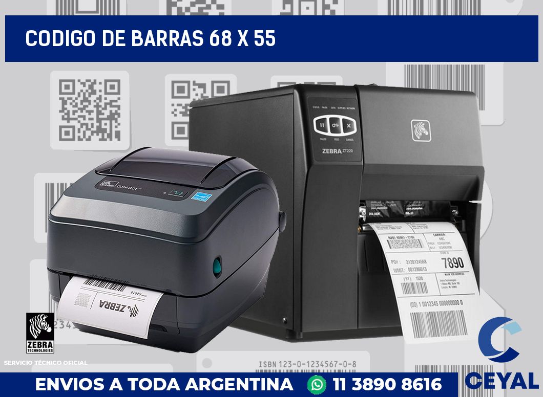 codigo de barras 68 x 55