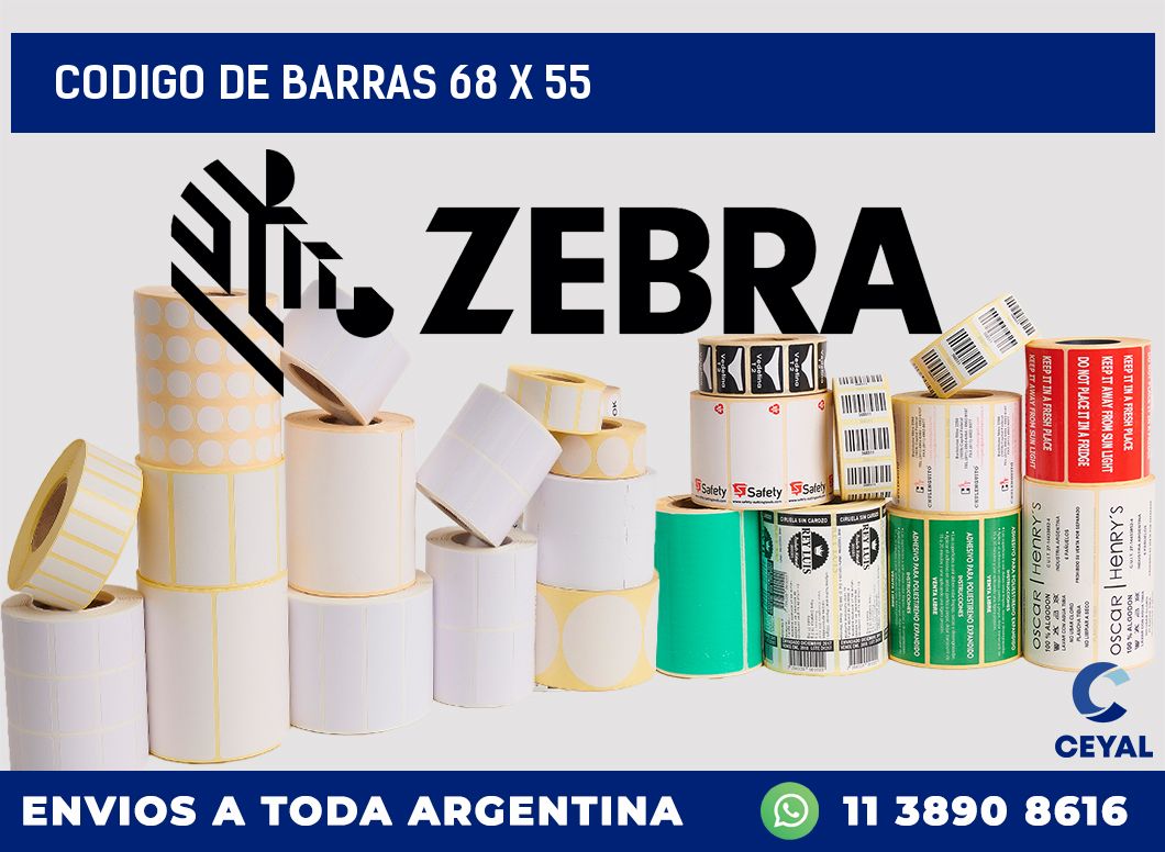 codigo de barras 68 x 55