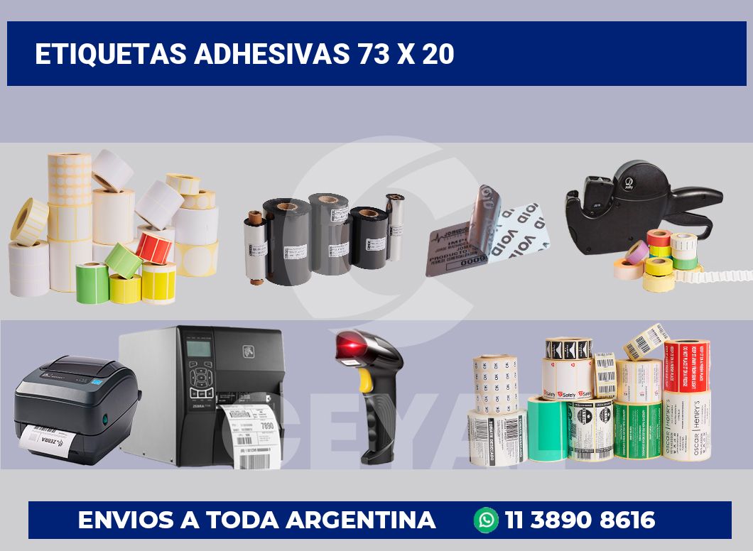 etiquetas adhesivas 73 x 20