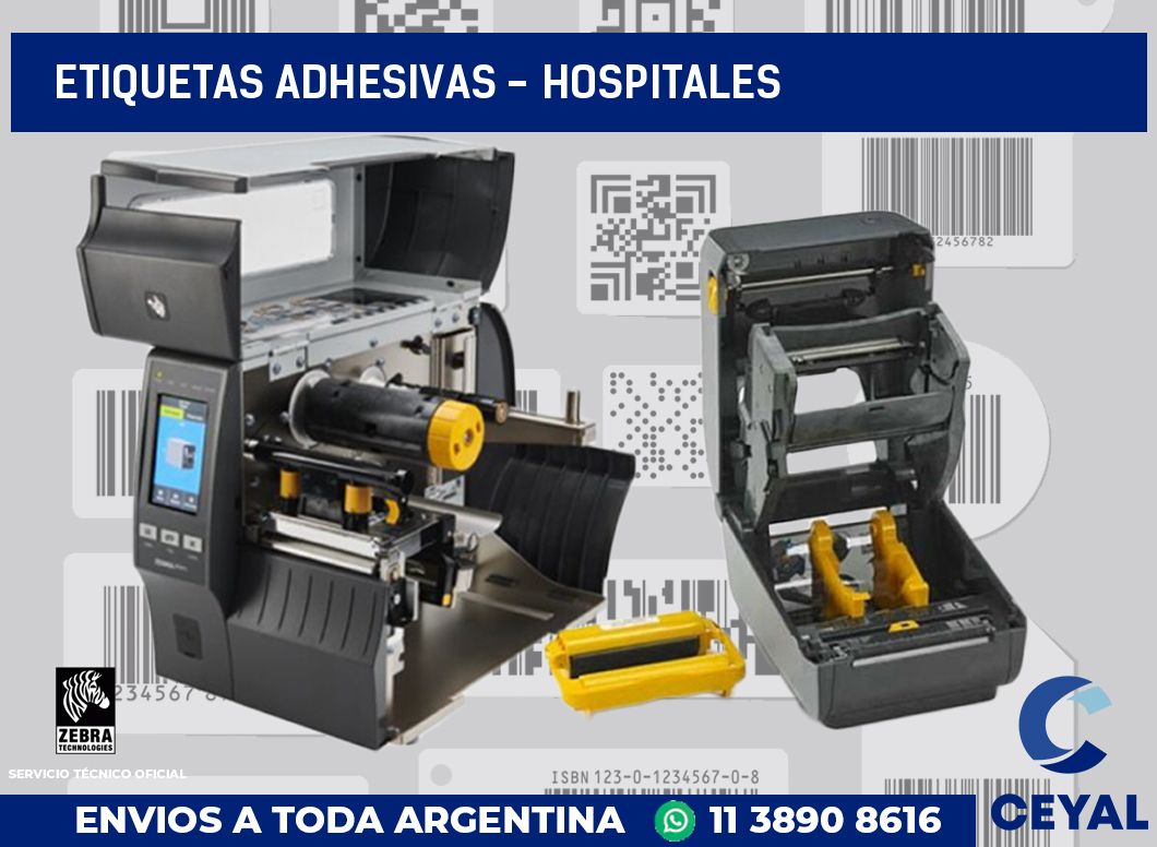 etiquetas adhesivas - Hospitales