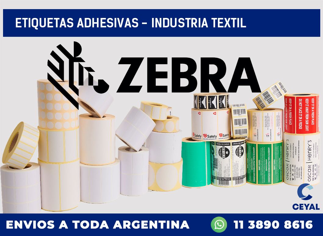 etiquetas adhesivas - Industria textil