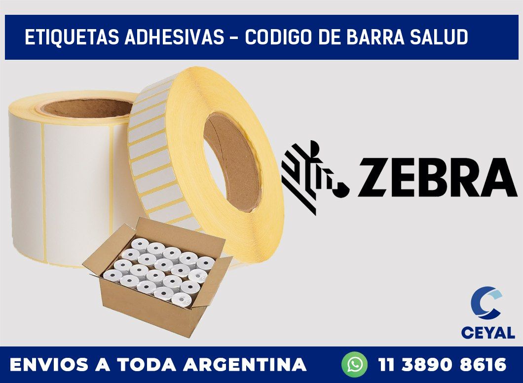 etiquetas adhesivas - codigo de barra salud