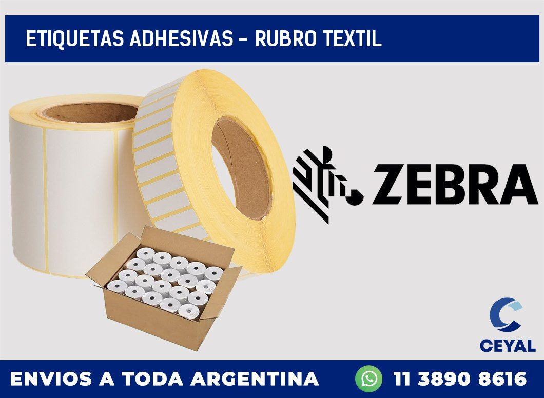 etiquetas adhesivas – rubro textil