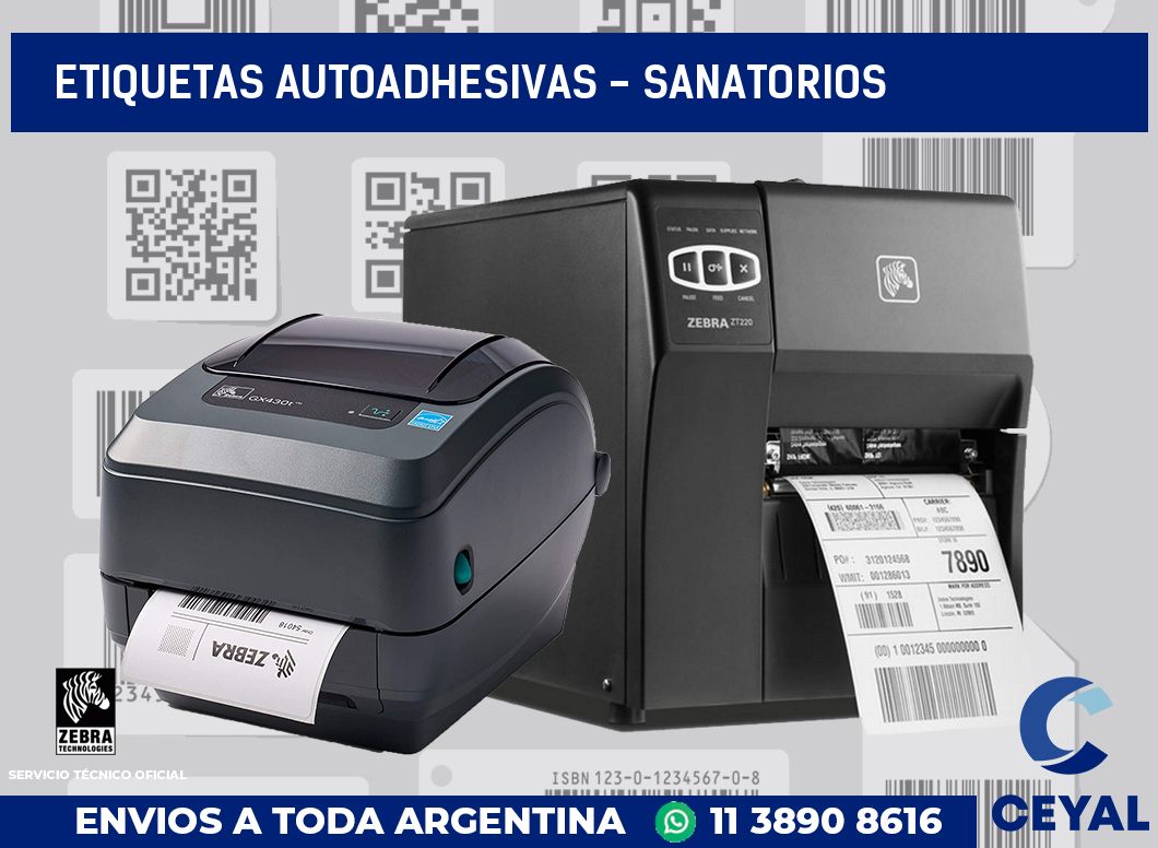 etiquetas autoadhesivas - sanatorios