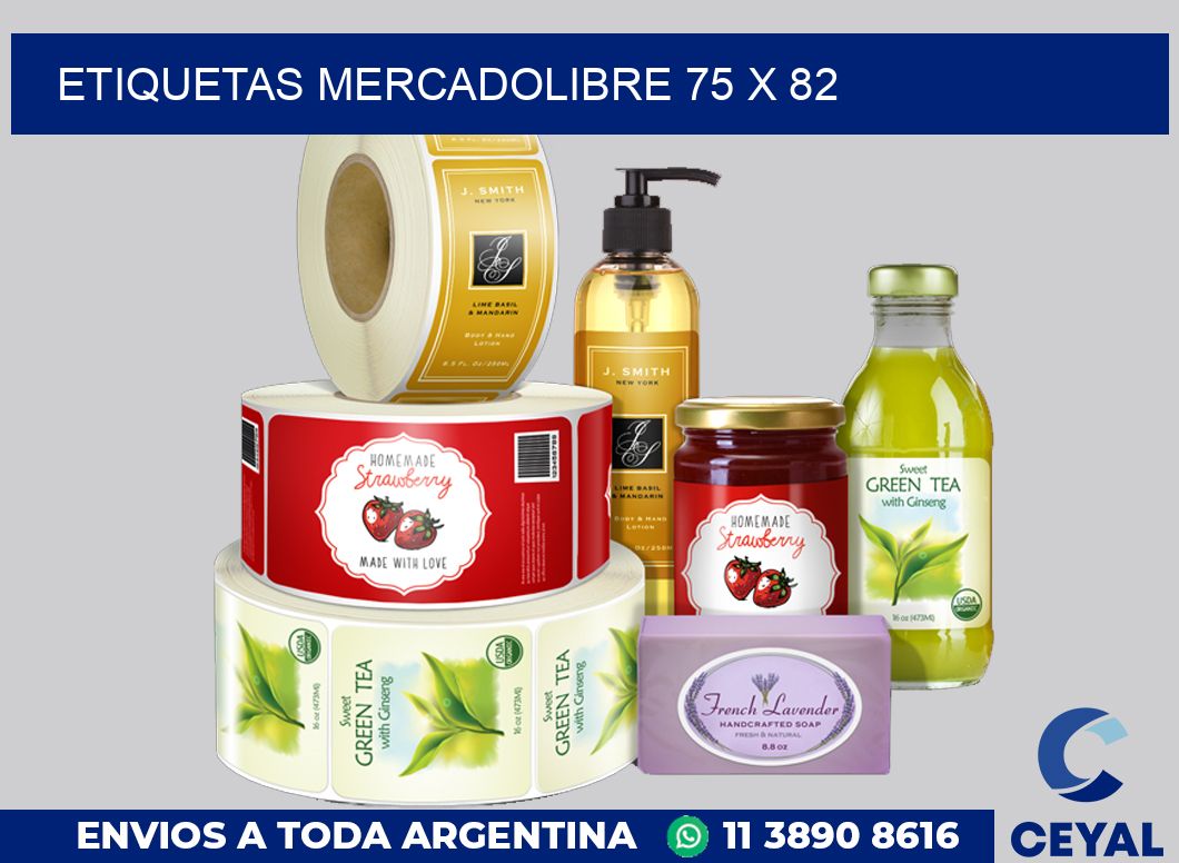 etiquetas mercadolibre 75 x 82