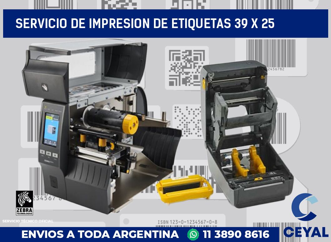 servicio de impresion de etiquetas 39 x 25