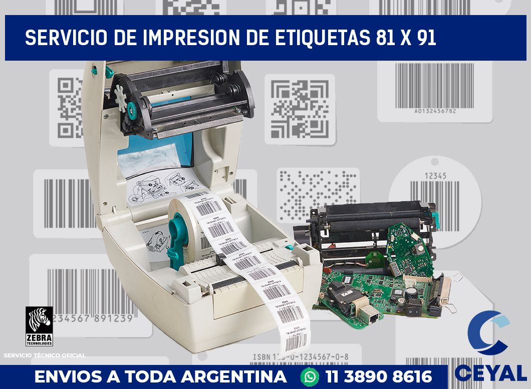 servicio de impresion de etiquetas 81 x 91