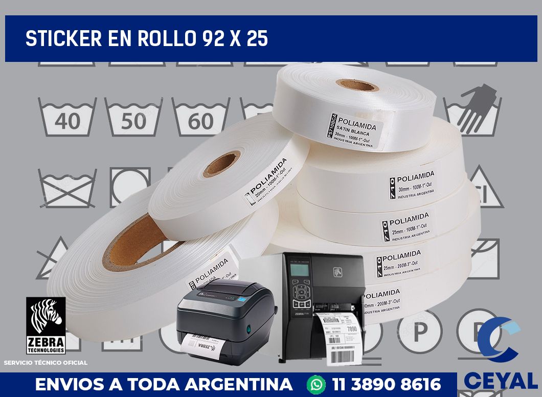 sticker en rollo 92 x 25