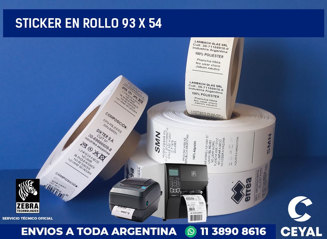 sticker en rollo 93 x 54