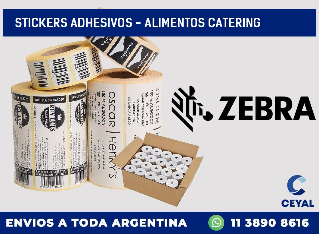 stickers adhesivos - alimentos catering