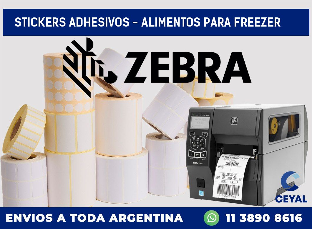 stickers adhesivos – alimentos para freezer