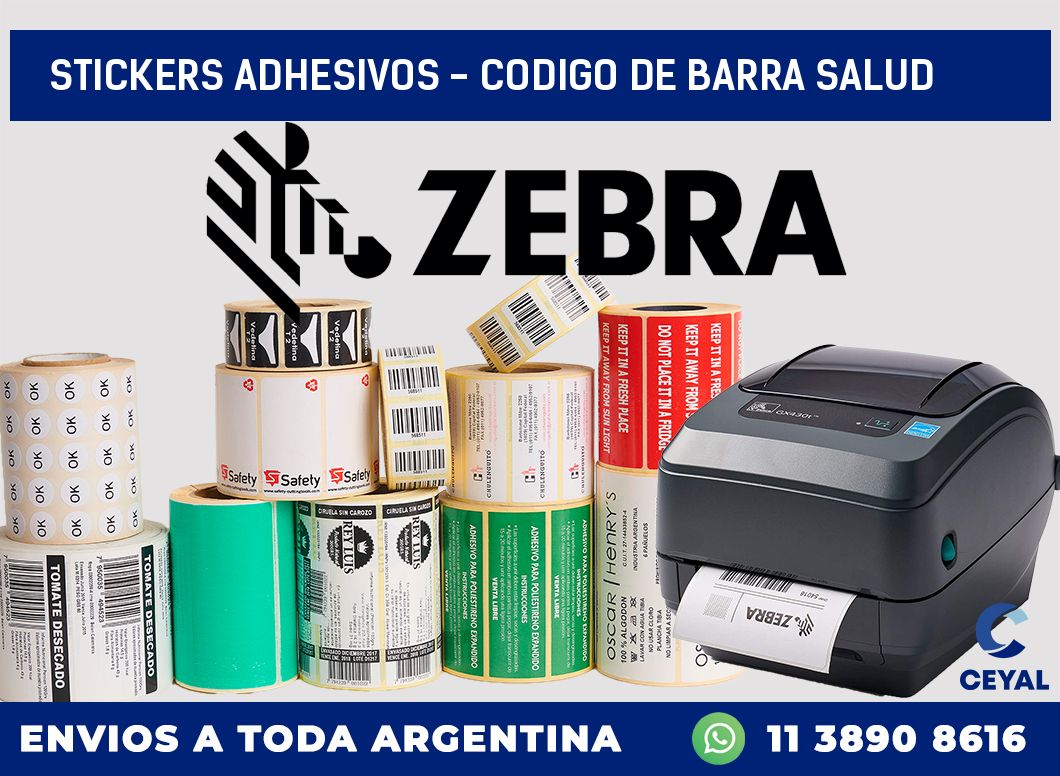 stickers adhesivos – codigo de barra salud