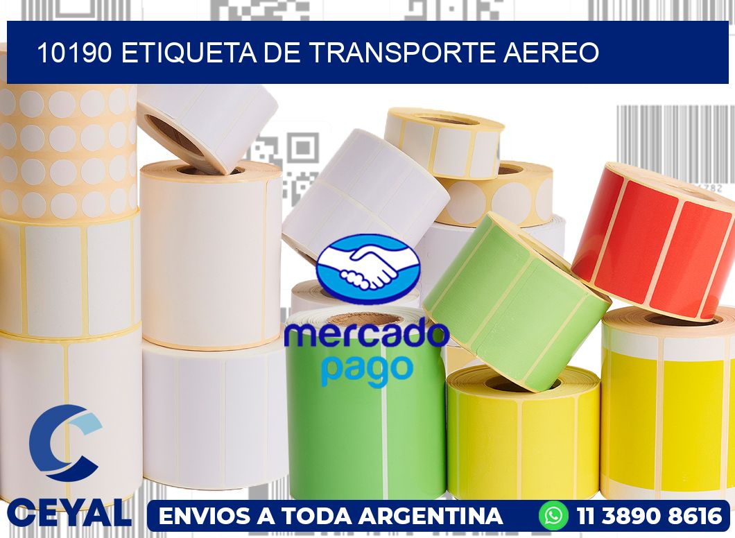10190 Etiqueta de transporte aereo