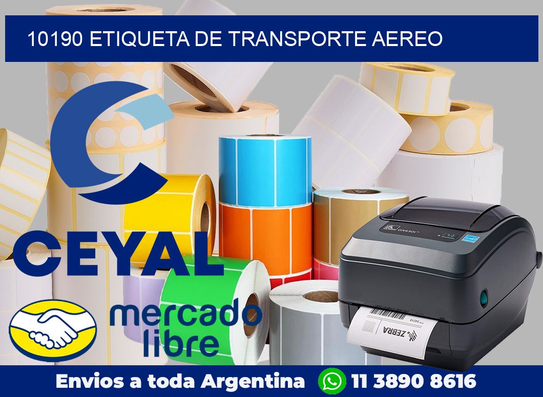 10190 Etiqueta de transporte aereo