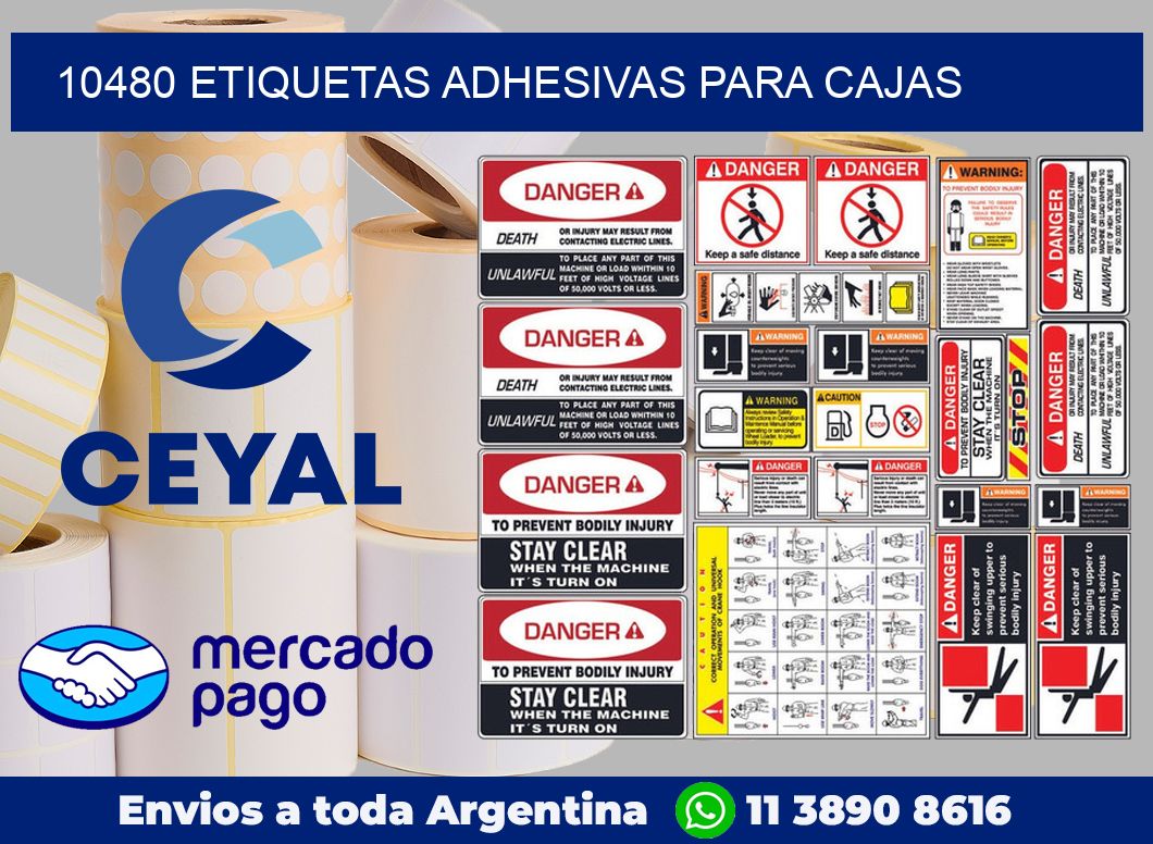 10480 etiquetas adhesivas para cajas