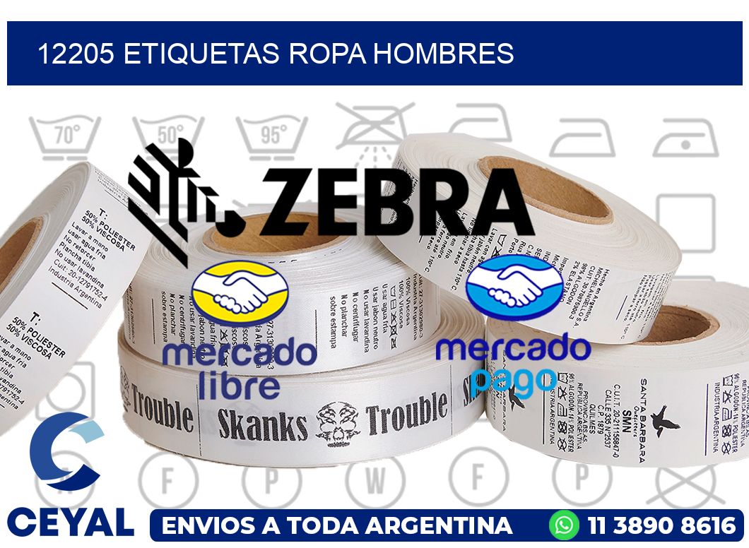 12205 Etiquetas ropa hombres
