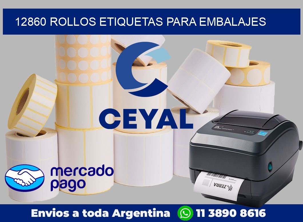 12860 Rollos etiquetas para embalajes