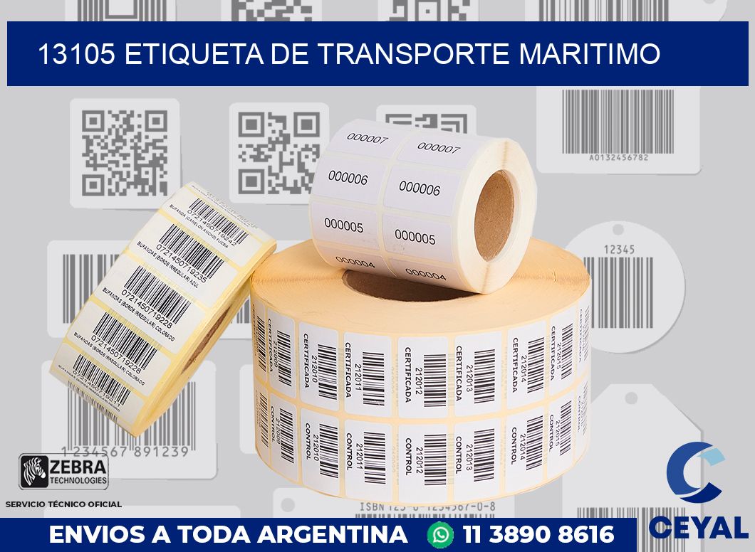 13105 Etiqueta de transporte maritimo