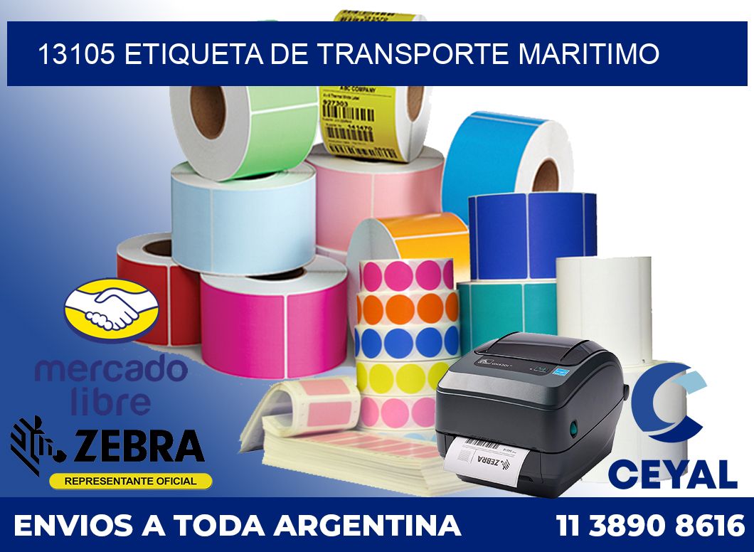 13105 Etiqueta de transporte maritimo