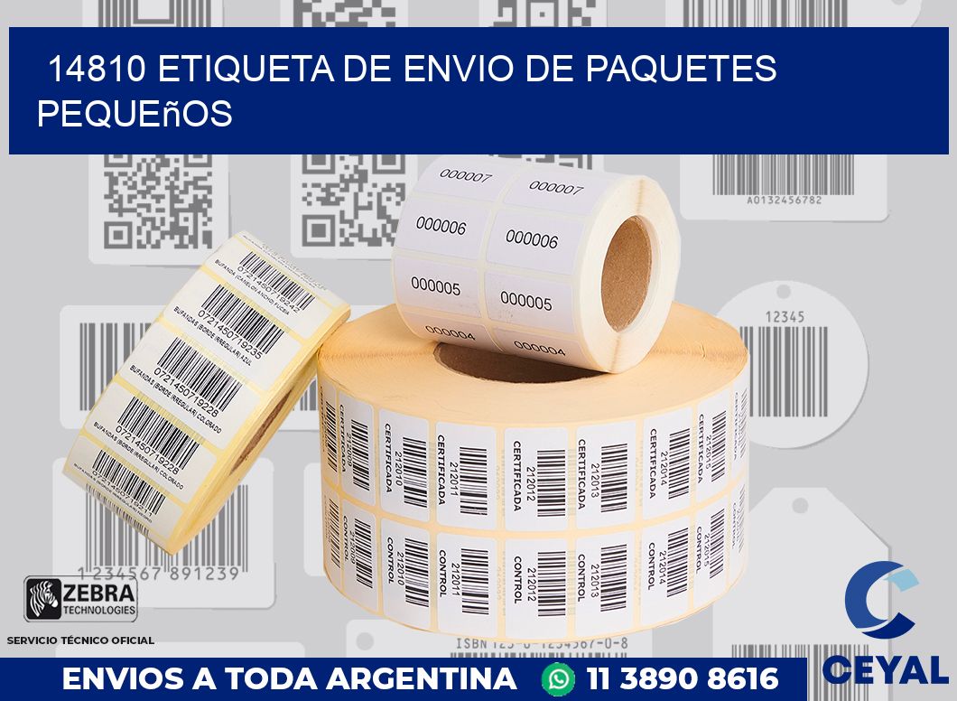 14810 Etiqueta de envio de paquetes pequeños