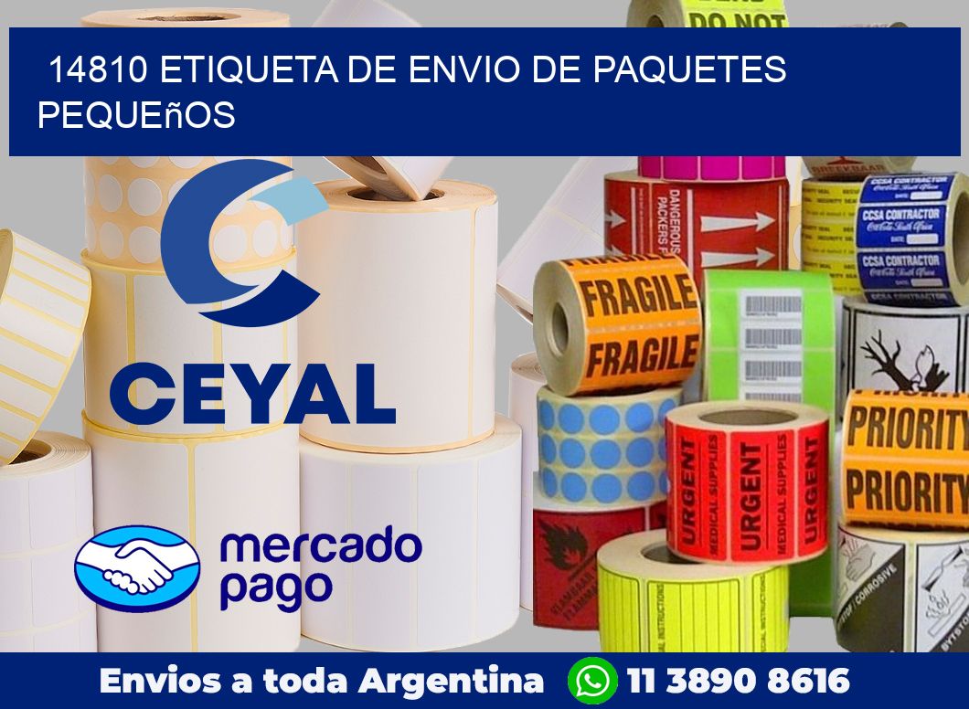 14810 Etiqueta de envio de paquetes pequeños