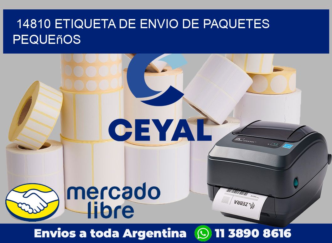 14810 Etiqueta de envio de paquetes pequeños