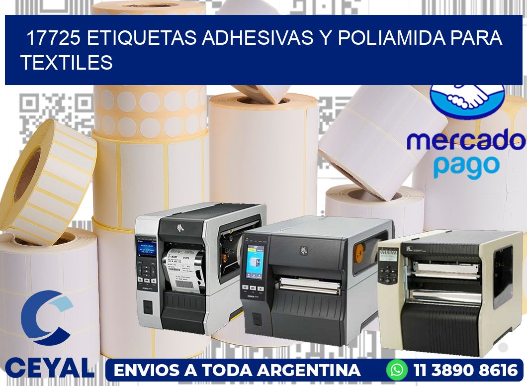 17725 Etiquetas adhesivas y poliamida para textiles