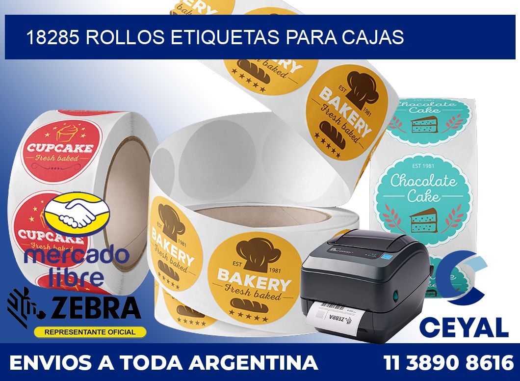 18285 rollos etiquetas para cajas
