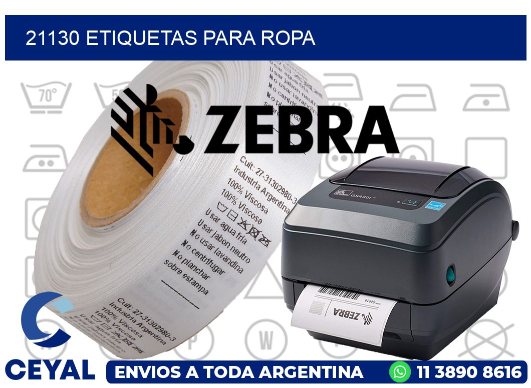 21130 Etiquetas para ropa