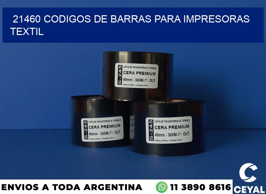 21460 codigos de barras para impresoras textil