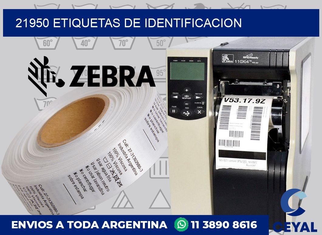 21950 Etiquetas de identificacion